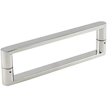 Imagem de Conjuntos de maçanetas de porta de chuveiro de aço inoxidável puxadores de tela de banheiro barra de empurrar e puxar para porta de vidro de escritório hotel - 200 mm