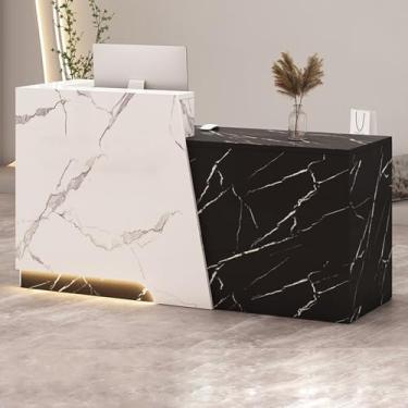 Imagem de Mesa de recepção, balcão de recepção, mesa de recepção de salão, mesa de recepção em pé, recepção pequena, balcão de loja, mesa de recepção em forma de L, caixa e balcão de recepção com balcão