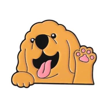 Imagem de Broche De Esmalte De Cão Espacial De Desenho Animado Fofo, Emblema De 