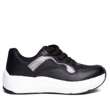 Imagem de Tênis Feminino Beira Rio Chunky Nylon Sport Preto, Preto, 38