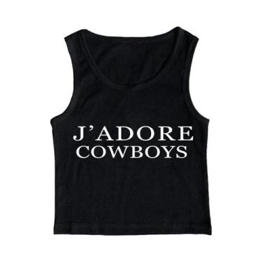 Imagem de Top Cropped Vintage Harajuku Y2k Sem Mangas Com Estampa De Letras Para