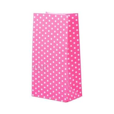 Imagem de Sacos De Papel Coloridos Com Bolinhas, 50 Peças, 18x9x6cm, Sacos Para 