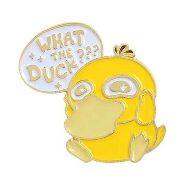 Imagem de Broche De Metal Esmaltado Em Formato De Pato Fofo, Estilo Anime, Minim