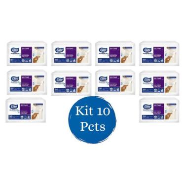Imagem de Kit 10 Papel Toalha Folha Tripla Interfolhado Elite