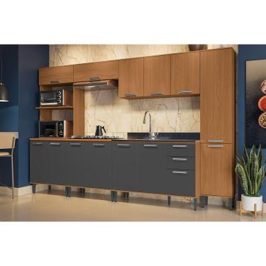 Imagem de Cozinha Modulada Kappesberg 7 Peças Linna C7P107 Canela/Grafite