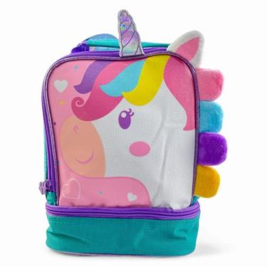 Imagem de Lancheira infantil clio pets termica 9" -, Verde/Lilas