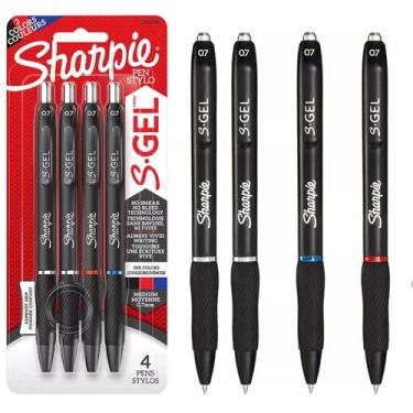 Imagem de Blister 4x Canetas S-gel Retrátil 0.7mm Coloridas Sharpie