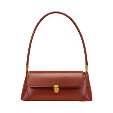 Imagem de Bolsa De Ombro Feminina Vintage Em Couro PU, Bolsa Baguete Francesa Pa