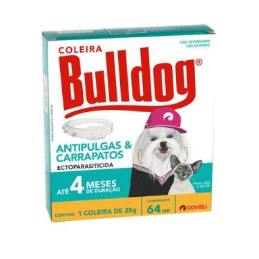 Imagem de Coleira antipulgas Bulldog Coveli para cães e gatos 64 cm