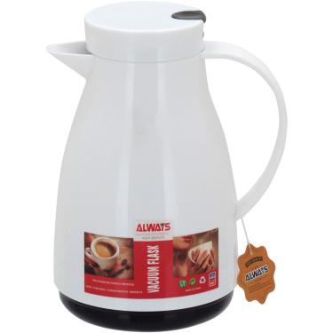 Imagem de Garrafa Térmica 22X13X13 cm 500ml Plástico Branco Ampola Vidro Blanc