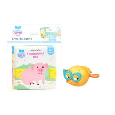 Imagem de Kit Livro De Banho Impermeável Da Poquinha Tita E Pato Nadador De Dar 