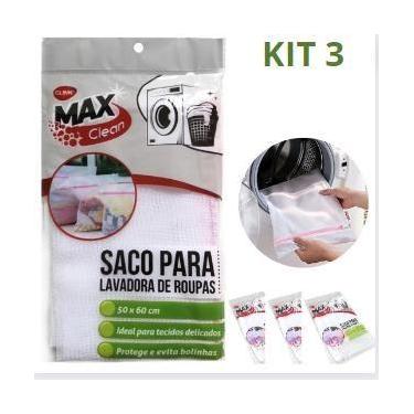 Imagem de Kit 3 Sacos Lavar Roupa bebe roupa Intima Delicada organizador - Max C