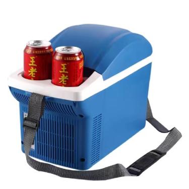 Imagem de Geladeira Portatil 8 Litros Refrigerador Aquecedor Mini Cooler 2 Em 1 Resfria Frigobar Viagem Praia Carro 12v