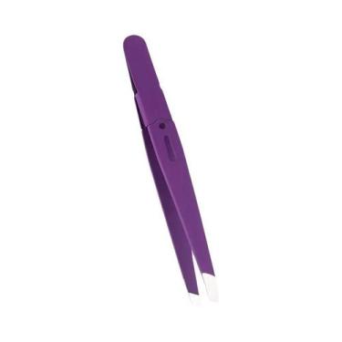 Imagem de Pinça De Sobrancelha Inclinada Em Aço Inoxidável Para Remoção De Pelos