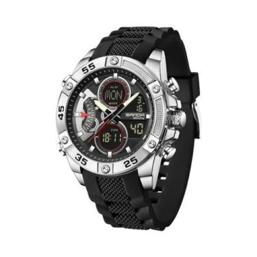 Imagem de Relógio Esportivo Masculino À Prova d'Água Com LED Luminoso, Cronógraf