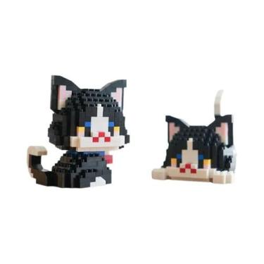 Imagem de Kit De Blocos De Montar Gato Laranja E Vaca Para Meninas E Crianças - 