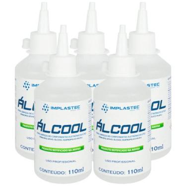 Imagem de Kit 5 Álcool Isopropilico 110ml - 99,8% PCI Limpeza Eletrônica, Placas