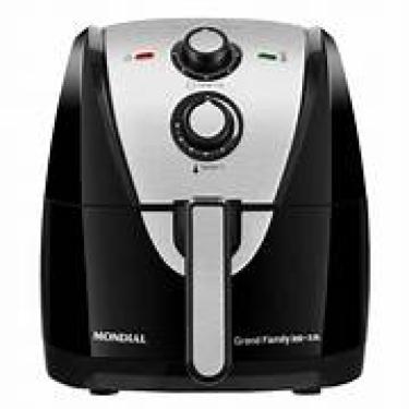 Imagem de Fritadeira Mondial Sem Óleo Air Fryer 5,5l Inox  Af55i 127v Preto