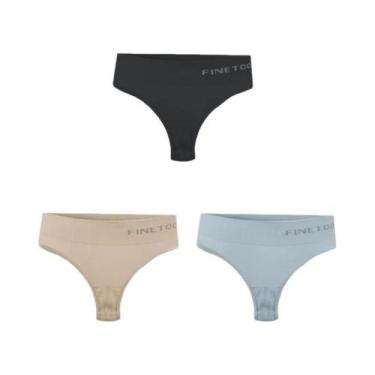 Imagem de Conjunto De 3 Calcinhas Sem Costura De Cintura Alta Tamanho Grande Par