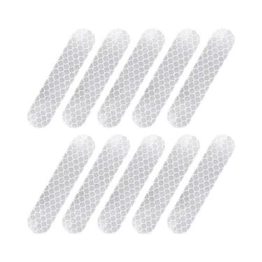 Imagem de Adesivos Refletivos De Segurança Noturna Para Capacete De Moto, Carro,