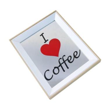 Imagem de Bandeja espelhada de madeira 24x30cm - QUERO PRESENTEAR, C-BEGE