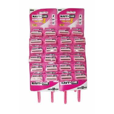 Imagem de Navy - aparelho de barbear uso manual c/3 laminas - cartela 24un, Rosa