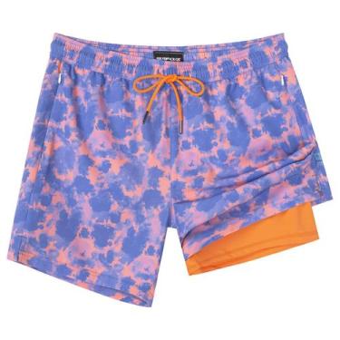 Imagem de Calções de banho SURF CUZ, bolsos com zíper de compressão de 5 polegad