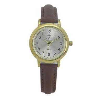 Imagem de Relógio Unissex Tuguir Analógico Imperium TG30505 Dourado e Prata e Marrom-Masculino