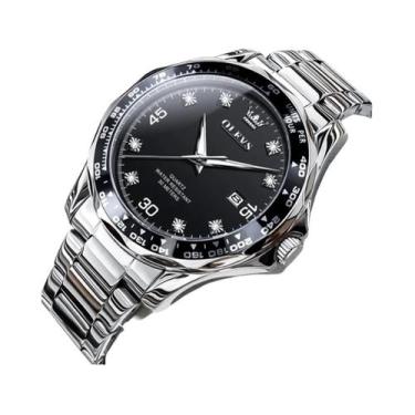 Imagem de Relógio De Luxo Masculino À Prova d'Água Com Pulseira De Aço Inoxidáve