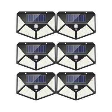 Imagem de Luz Solar Externa À Prova d'Água Com Sensor, 100 LEDs, Lâmpadas De Par