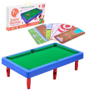 Imagem de Jogo de Mesa de sinuca 7 em 1 com Pé CBS1085 - Castela