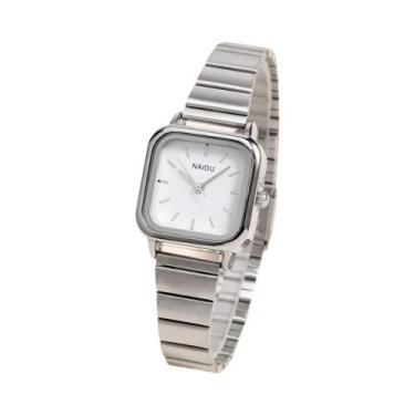 Imagem de relógio feminino de quartzo com pulseira de aço de alta qualidade - NO