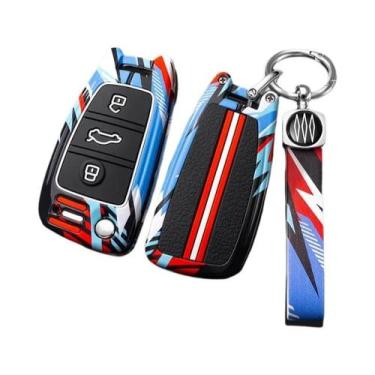 Imagem de Capa Protetora De Chave Canivete Para Carros Audi Em Liga E Silicone A