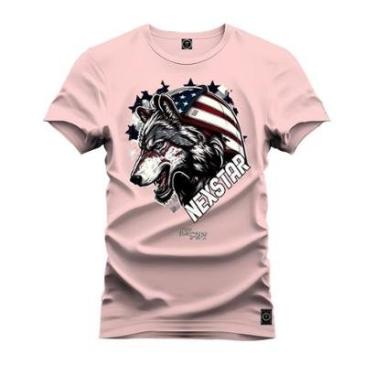 Imagem de Camiseta Plus Size Unissex Algodão Confortável Lobo Americano Nexstar-Unissex