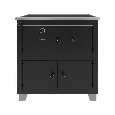 Imagem de Fogao a Lenha Antonow Dakota 79 Preto Saida na Chapa Esquerda