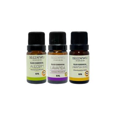 Imagem de Kit Óleos essenciais Laranja doce, Lavanda e Alecrim Belezanatu