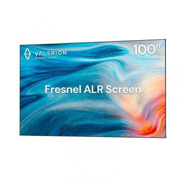 Imagem de Tela de projeção Fresnel ALR 100" Valerion cinza fosca 16:9 moldura fixa ganho 1,8...