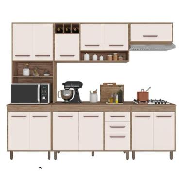 Imagem de Armario de Cozinha Barcelona com 13 Portas e 2 Gavetas - Loja DoceLar,