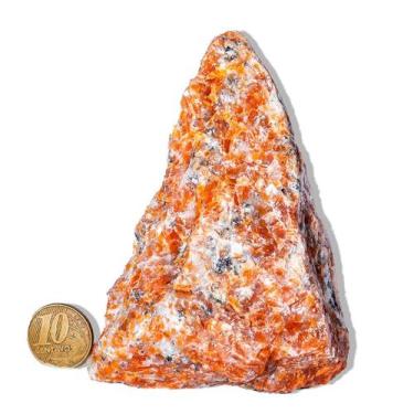 Imagem de 01 Calcita Laranja Pé Serrado 8 a 12cm 400 a 500g - Tipo B - Cristaisd