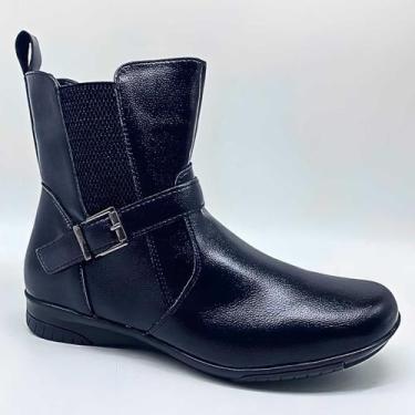 Imagem de Bota Feminina Mooncity Chelsea Cano Curto 71145 Casual Moderna Confort
