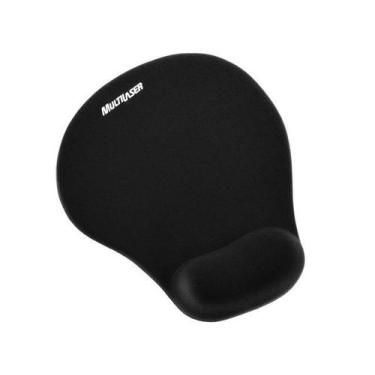 Imagem de Mouse Pad Ergonômico com Apoio em Gel Preto Multilaser, Preto, Pequeno