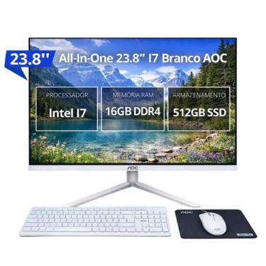 Imagem de Computador All In One AOC 23.8 i7 13ª Geração 16GB 512GB SSD Windows 1