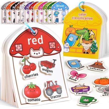Imagem de Livro Montessori de Cores MUONE para Classificação de Cores para Bebês