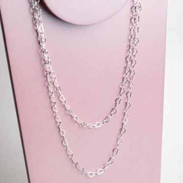 Imagem de Colar Duplo Em Elos Coração Banhado a Prata (3C) - DRoss