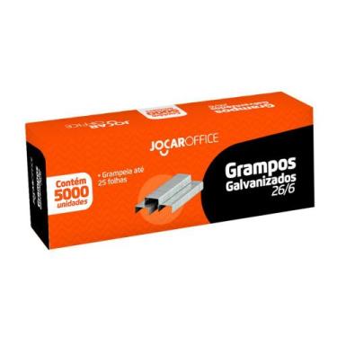 Imagem de Grampo Para Grampeador Galvanizados 26/6 até 25 Folhas Caixa 5000 Unid
