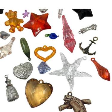 Imagem de Pingentes Coloridos Tamanhos e Modelos Diversos 100g - Macall