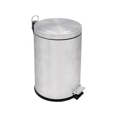 Imagem de Lixeira com Pedal Brasil Plus Inox Acetinado 5L 94538505 Tramontina