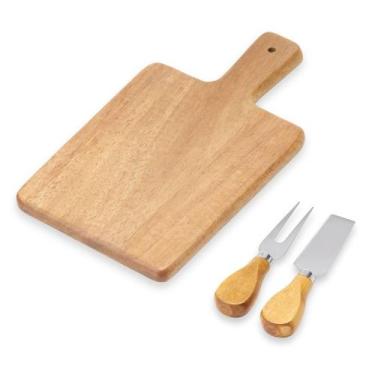 Imagem de Kit para Queijo em Madeira com 3 Peças - Linha Ecológica - Ideal para 