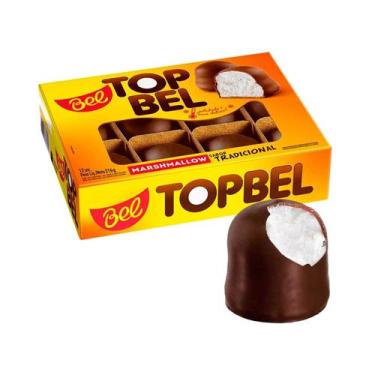 Imagem de Marshmallow Chocolate Ao Leite Tradicional - TopBel 12 Unidades  216g