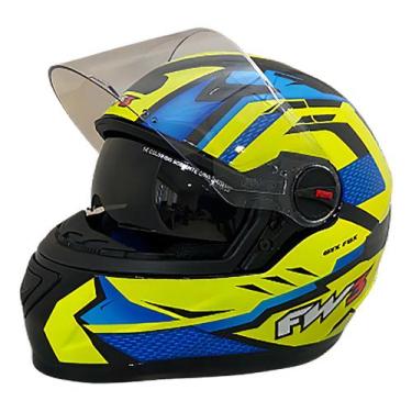 Imagem de Capacete Moto Fechado FW3 Modelo GTX Fox Com Óculos Interno, Amarelo/A